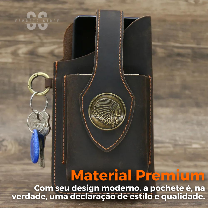 Esparta Pocket® • Pochete de Couro (+FRETE GRÁTIS)