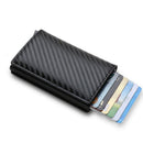 TitaniumWallet™ • Carteira de couro masculina anti-furto pop-up automática Rfid