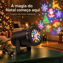 Projetor Led Natalino 3D com 16 Modos De Imagens • Desenhos Coloridos e Rotação 270°