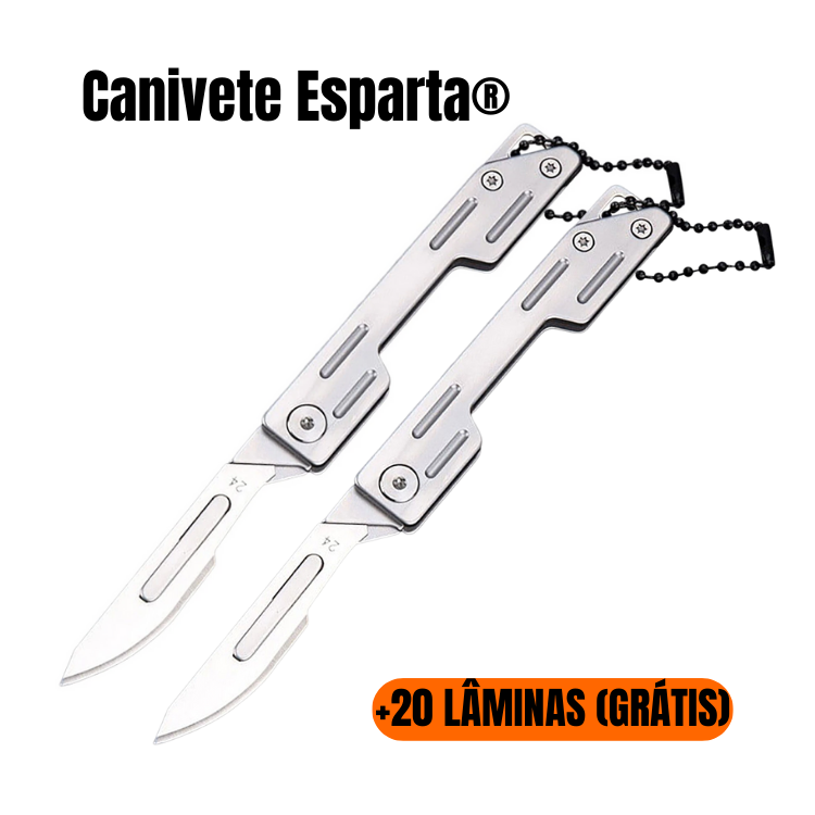 Canivete Esparta® - PAGUE 1 LEVE 2 (+20 Lâminas Grátis)
