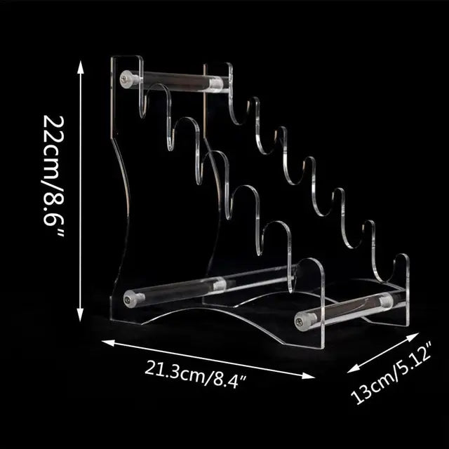 Suporte de Acrílico para Facas e Canivetes com 6 Espaços