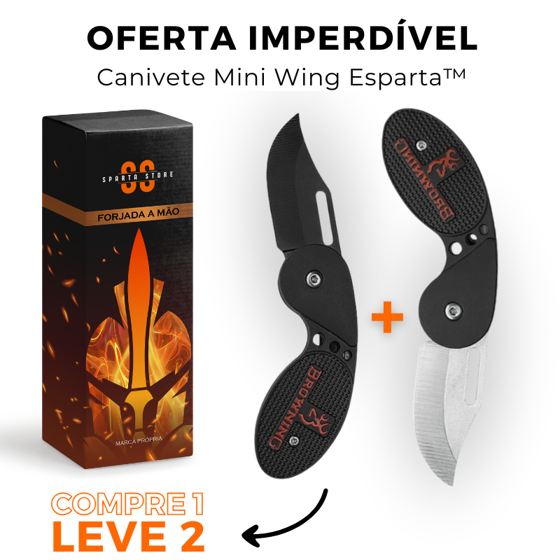 Canivete Mini Wing Esparta™ - Compre 1 LEVE 2 (+ FRETE GRÁTIS)