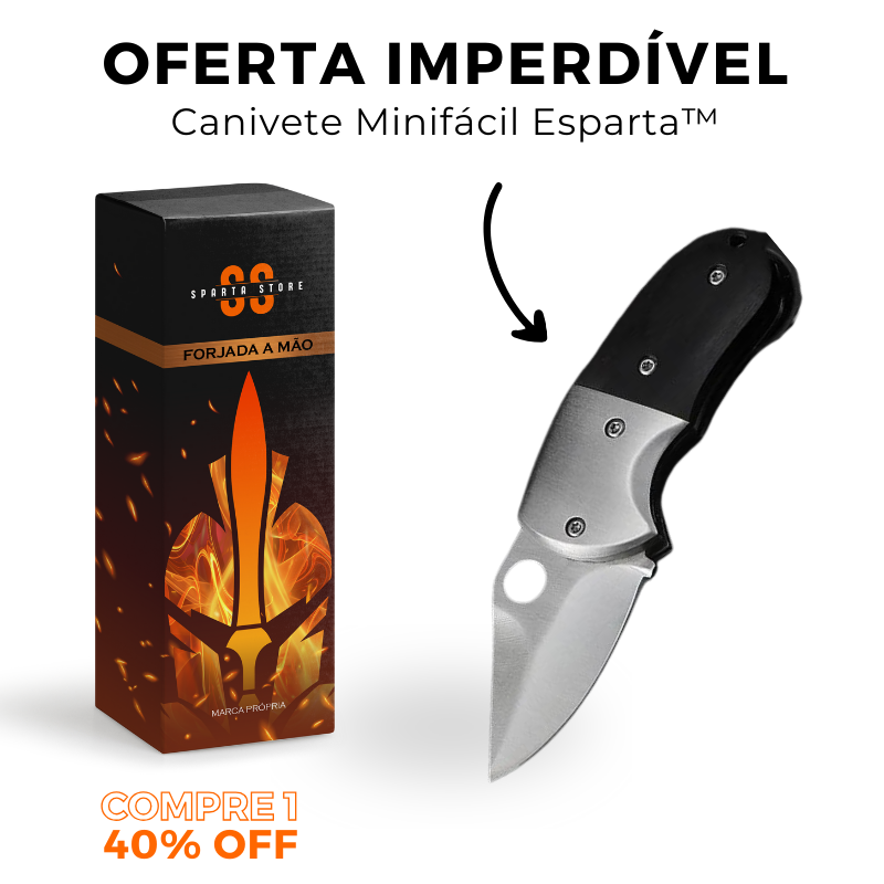 Canivete MiniFácil Esparta - Portátil e Durável (+ FRETE GRÁTIS)