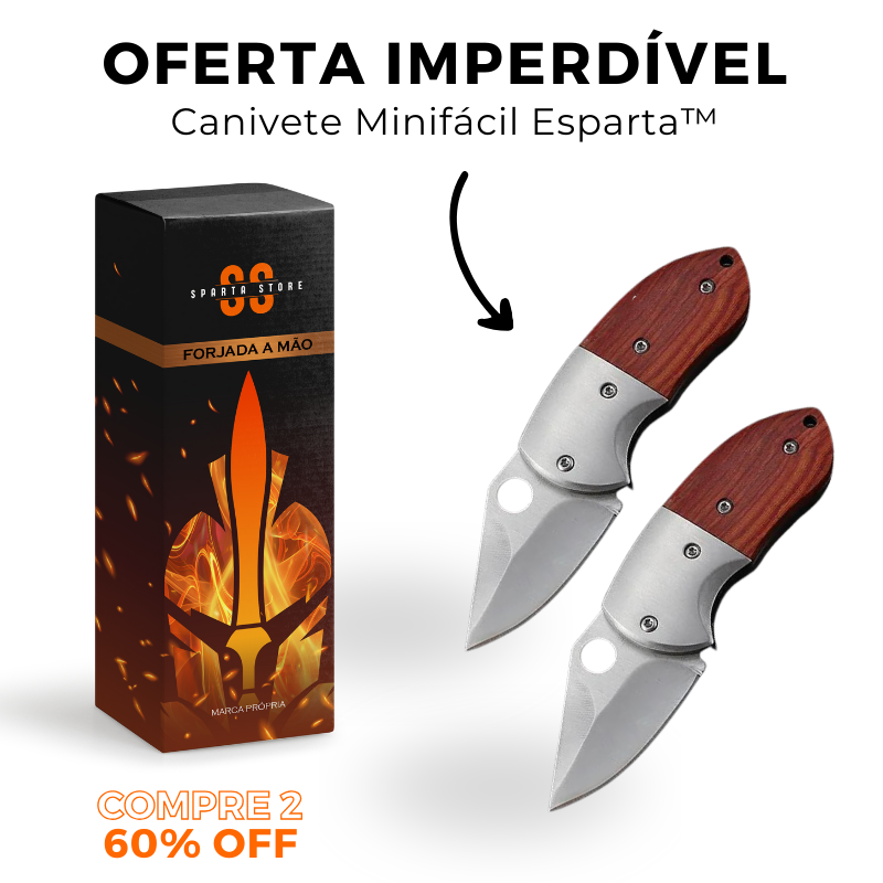 Canivete MiniFácil Esparta - Portátil e Durável (+ FRETE GRÁTIS)