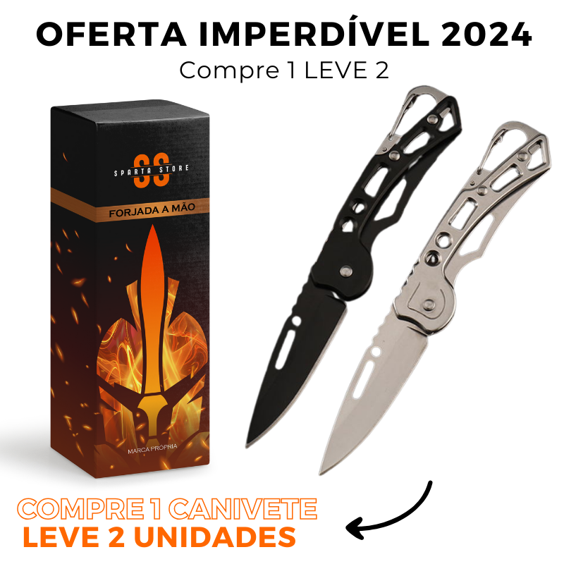 Canivete Lumin Esparta™ • 100% Aço Inox (COMPRE 1 LEVE 2)