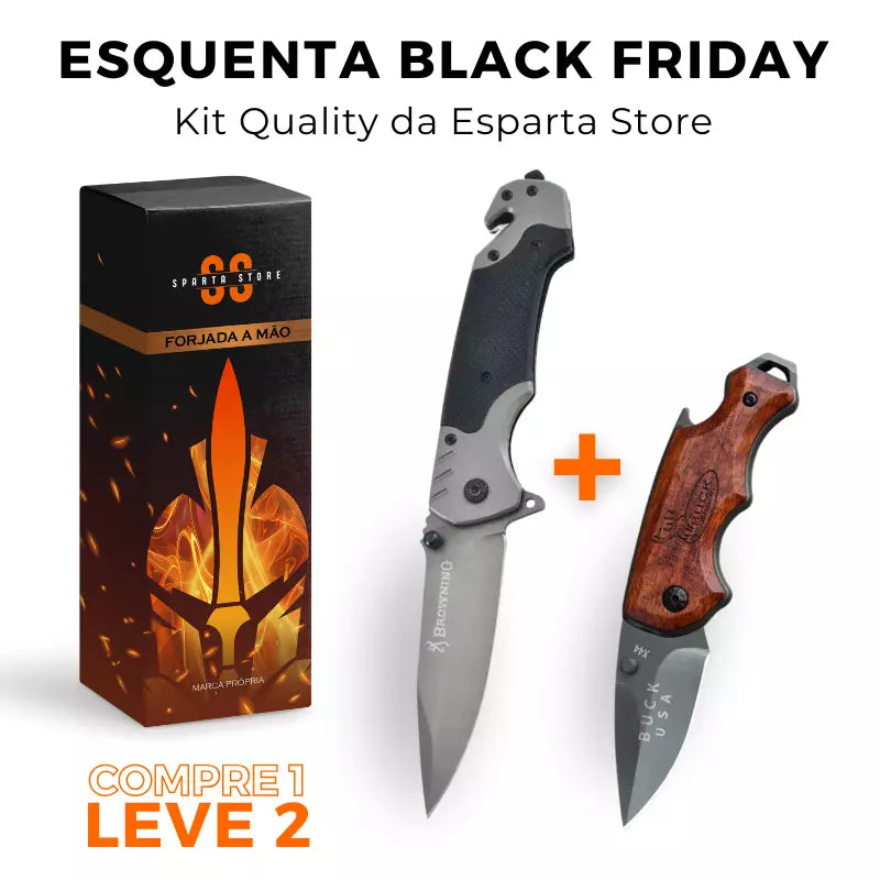 Kit Quality Esparta™ • Canivete G10 + Buck (Compre 1 LEVE 2)