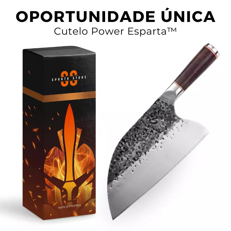 Cutelo Power Esparta™ • 100% Forjado a Mão (+FRETE GRÁTIS)