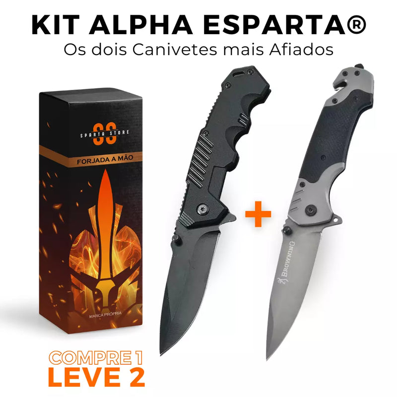Kit Alpha Esparta • Combat + G10 [LEVE 2 CANIVETES]