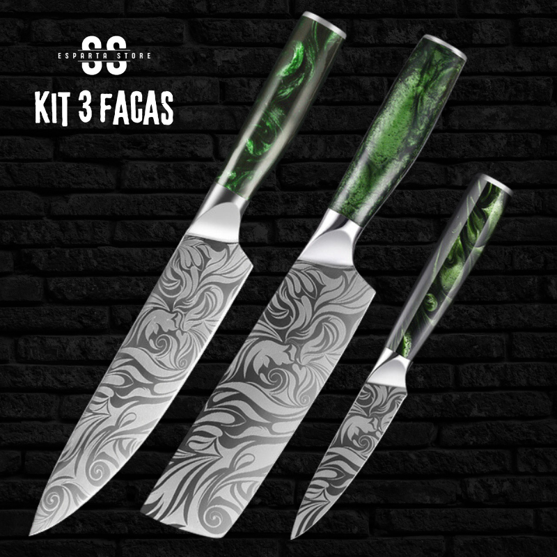 Kit Facas Huulk - Kit Completo de Facas Artesanais