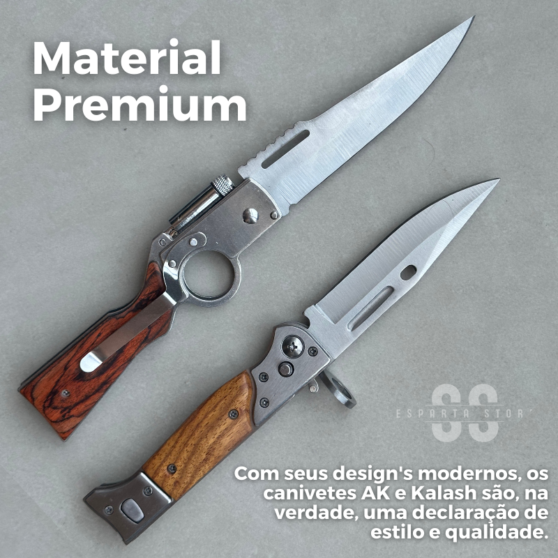 [COMPRE 1 LEVE 2] Kit Click Esparta • Canivete AK + Kalash