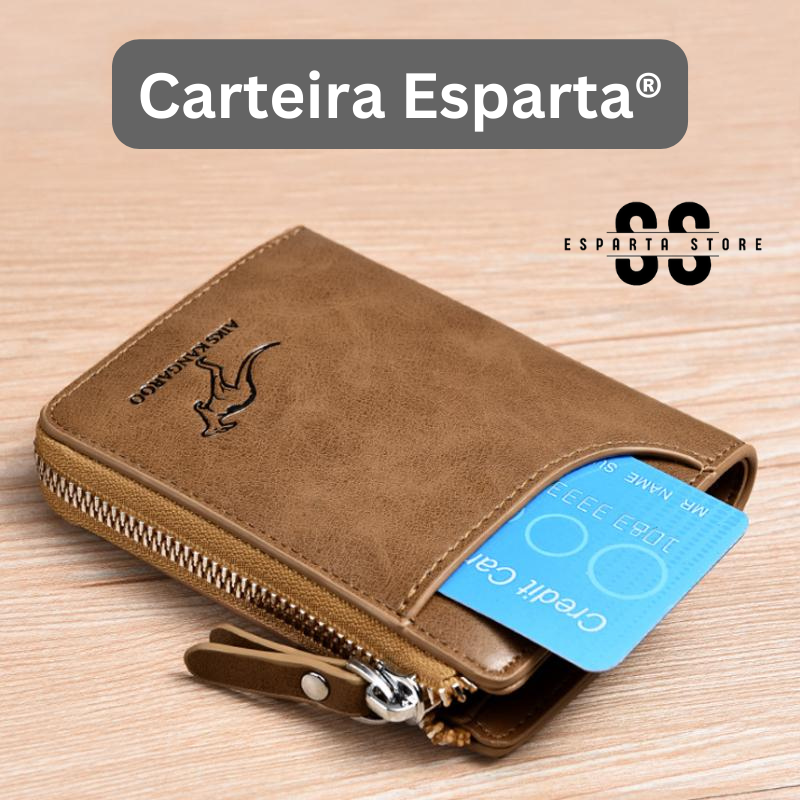 Carteira Premium de Couro Legítimo - Safe Esparta (FRETE GRÁTIS ATÉ 23:59)