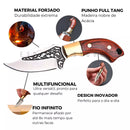 [OFERTA LIMITADA] Combo Mini Faca Lotus Forjada à Mão • Compre 1 Leve 2 + Bainha Grátis