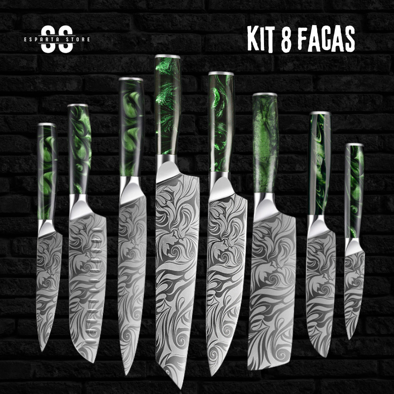 Kit Facas Huulk - Kit Completo de Facas Artesanais
