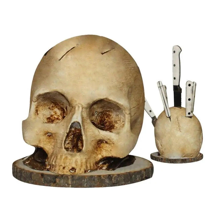 Suporte de Facas em Formato de Crânio • Skull Holder Esparta