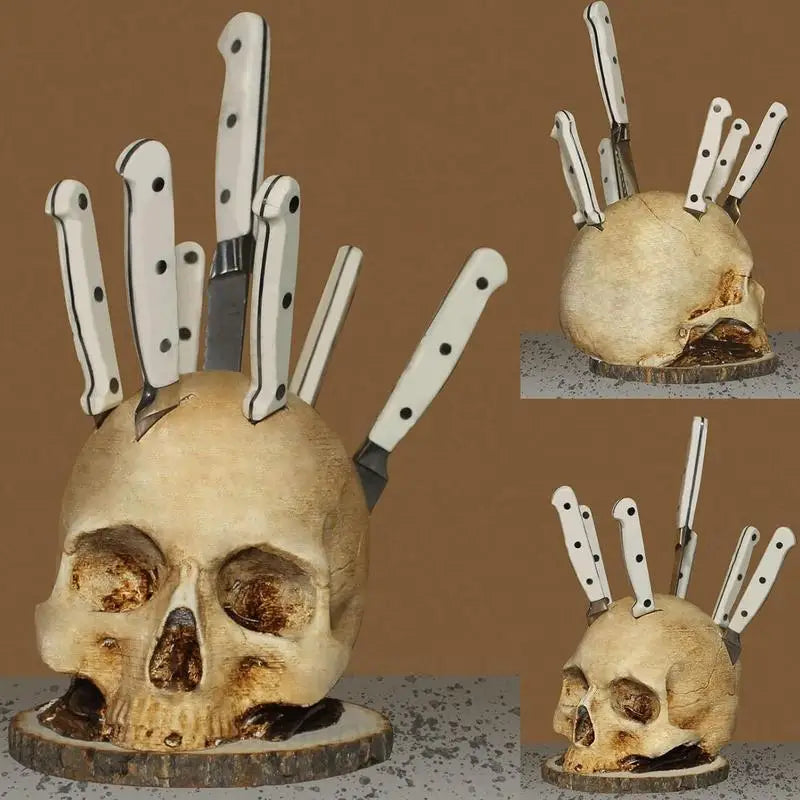 Suporte de Facas em Formato de Crânio • Skull Holder Esparta