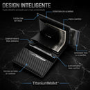TitaniumWallet™ • Carteira de couro masculina anti-furto pop-up automática Rfid