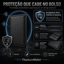 TitaniumWallet™ • Carteira de couro masculina anti-furto pop-up automática Rfid