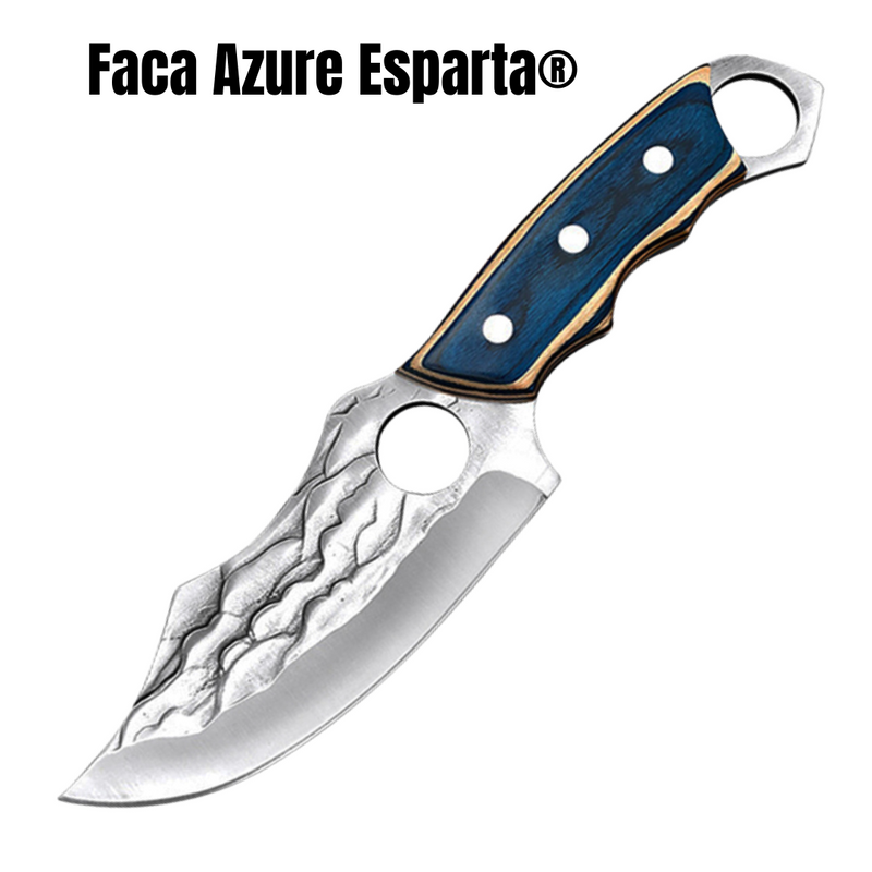 Faca Azure Esparta - 100% Forjada à Mão (FRETE GRÁTIS)