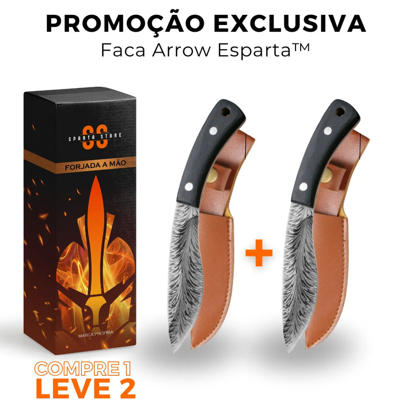 (COMPRE 1 LEVE 2 + BAINHAS) Faca Arrow Esparta™ • 100% Forjada a Mão