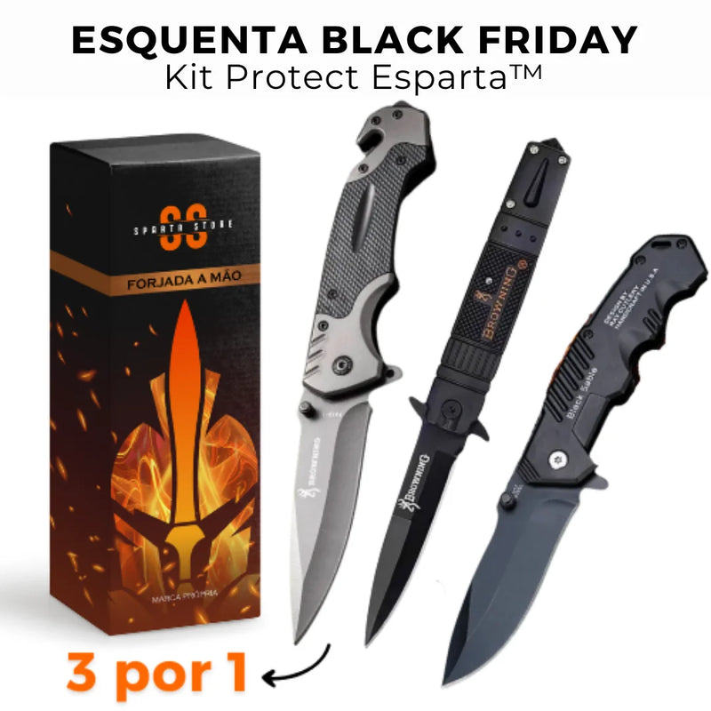 Kit Protect Esparta™ - G10 + Wing + Combat [+FRETE GRÁTIS]