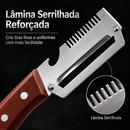(COMPRE 1 LEVE 2) Fatiador Manual Multiuso • Lâmina de Aço Inox e Cabo de Madeira Premium
