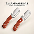 (COMPRE 1 LEVE 2) Fatiador Manual Multiuso • Lâmina de Aço Inox e Cabo de Madeira Premium
