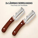 (COMPRE 1 LEVE 2) Fatiador Manual Multiuso • Lâmina de Aço Inox e Cabo de Madeira Premium