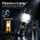 TitaniumLamp™ • Lanterna Multifuncional Recarregável com Painel Solar e Power Bank