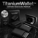 TitaniumWallet™ • Carteira de couro masculina anti-furto pop-up automática Rfid
