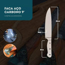 Faca Artesanal "Agro é Top" de Aço Carbono • 100% Forjada à Mão (+Bainha de Couro Grátis)