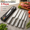 Kit Completo 5 Peças 100% em Aço Inox • Kit Inox Premium