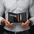 TitaniumWallet™ • Carteira de couro masculina anti-furto pop-up automática Rfid