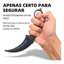 Faca Karambit Preta Inox Afiada + Bainha