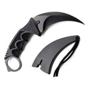 Faca Karambit Preta Inox Afiada + Bainha