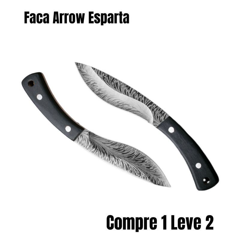 Faca Arrow Esparta - Faca Japonesa Forjada a Mão [COMPRE 1 LEVE 2]